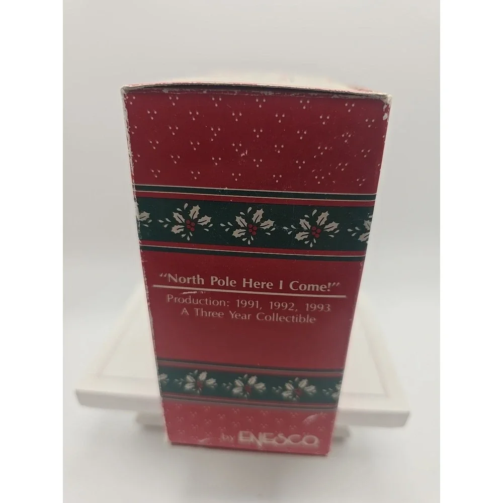 ENESCO‎ CHRISTMAS ORNAMENT: NORTH POLE HERE I COME!  1990 BEAR ON HIS WAY!